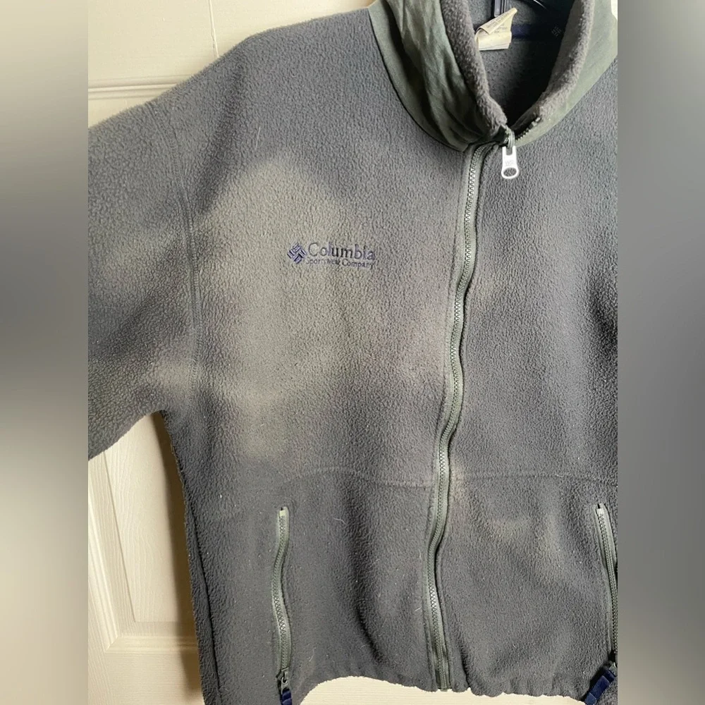 Columbia Sportswear Mens Fleece Jacket Full Zip Long Sleeve Green Size Medium - Picture 3 of 9